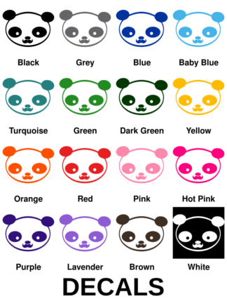 Young Panda Funny Moustache Decals